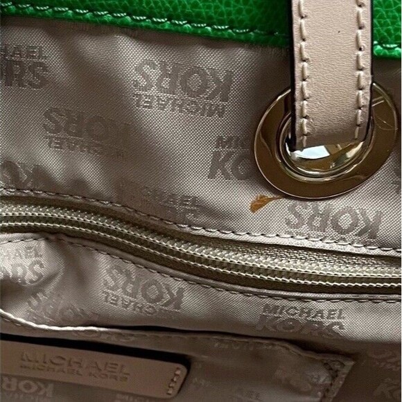 Michael Kors MK Jet Set Travel Tote Multifunction Green Hard Shell Medium NEW - Picture 14 of 16
